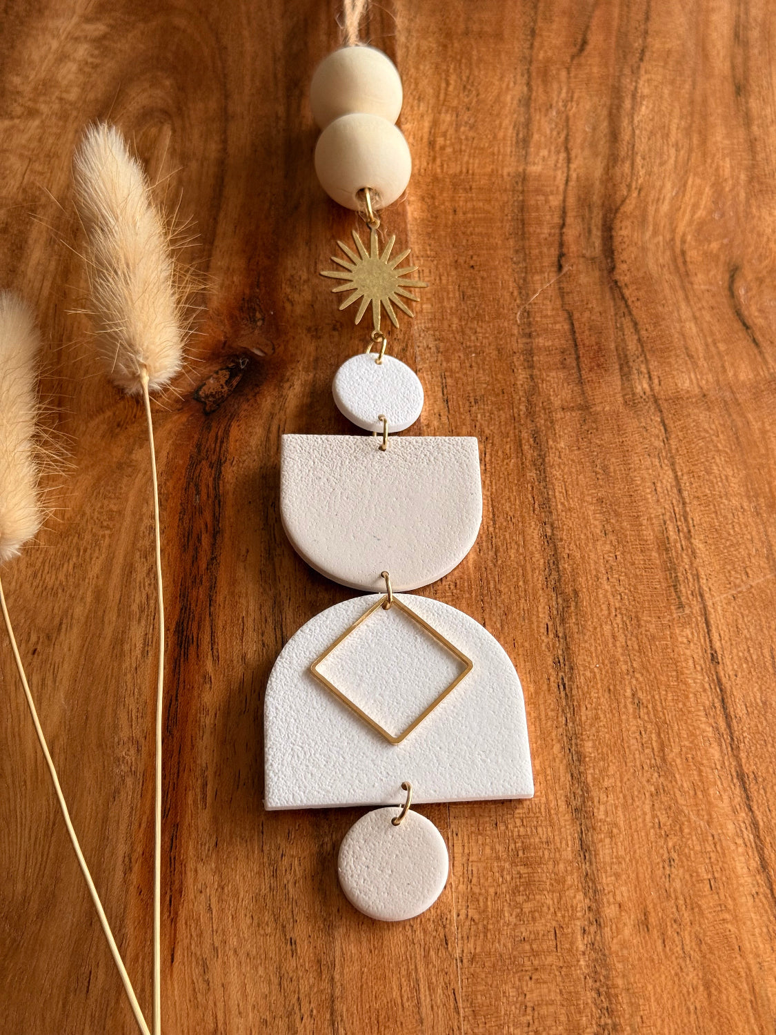 Boho Cream Car Charm