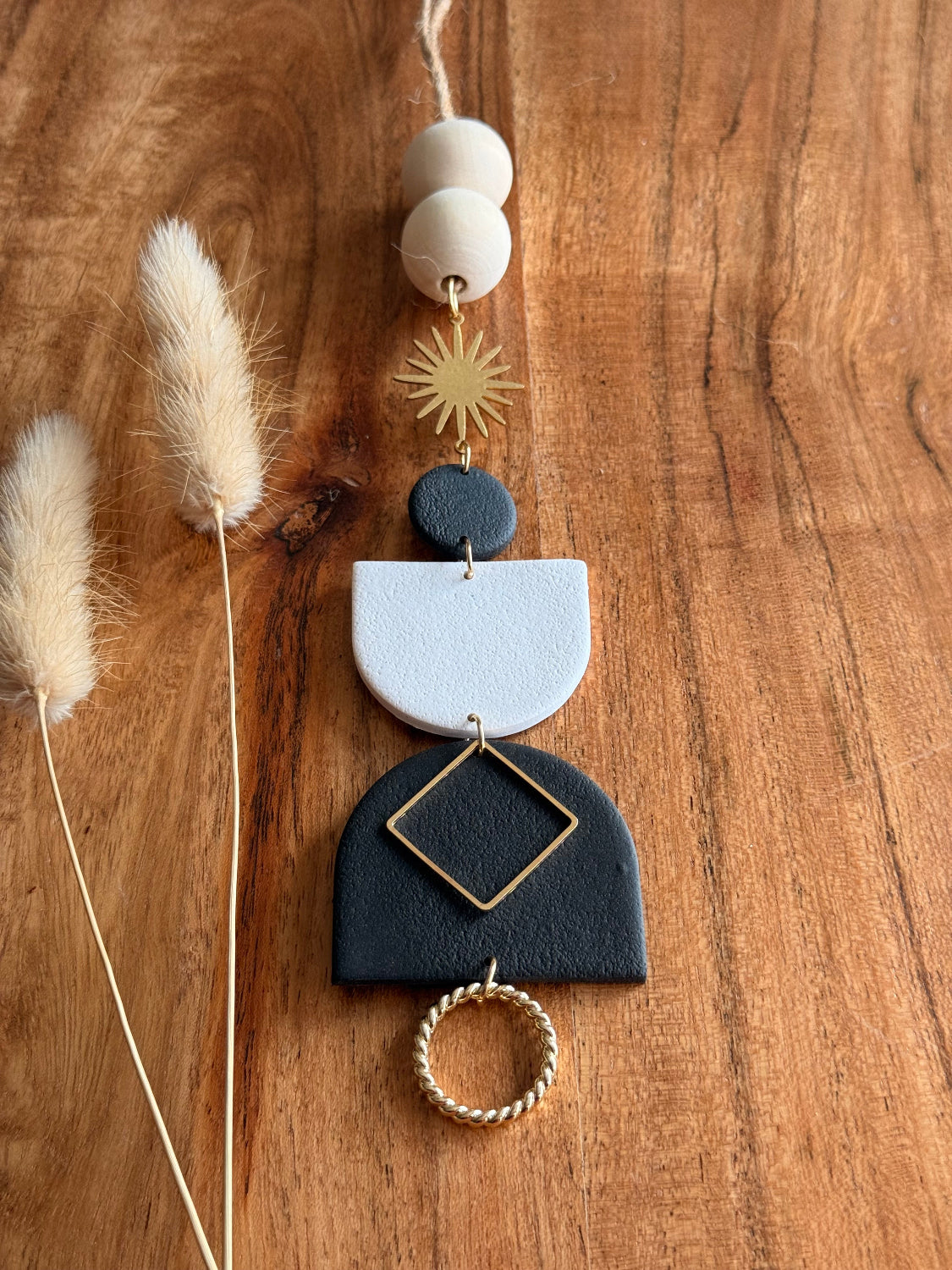 Black Boho Car Charm