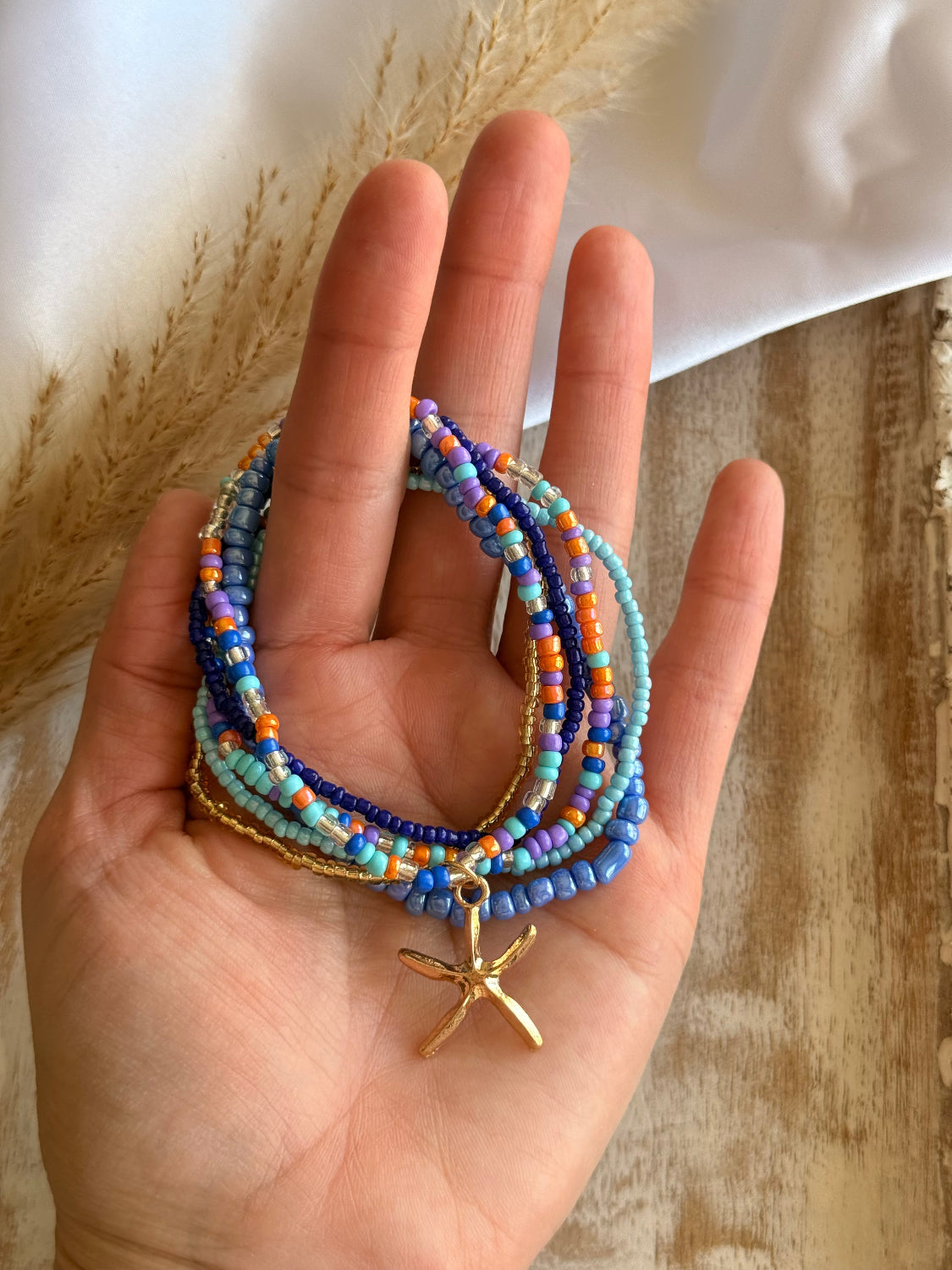 Blue Anklet Set