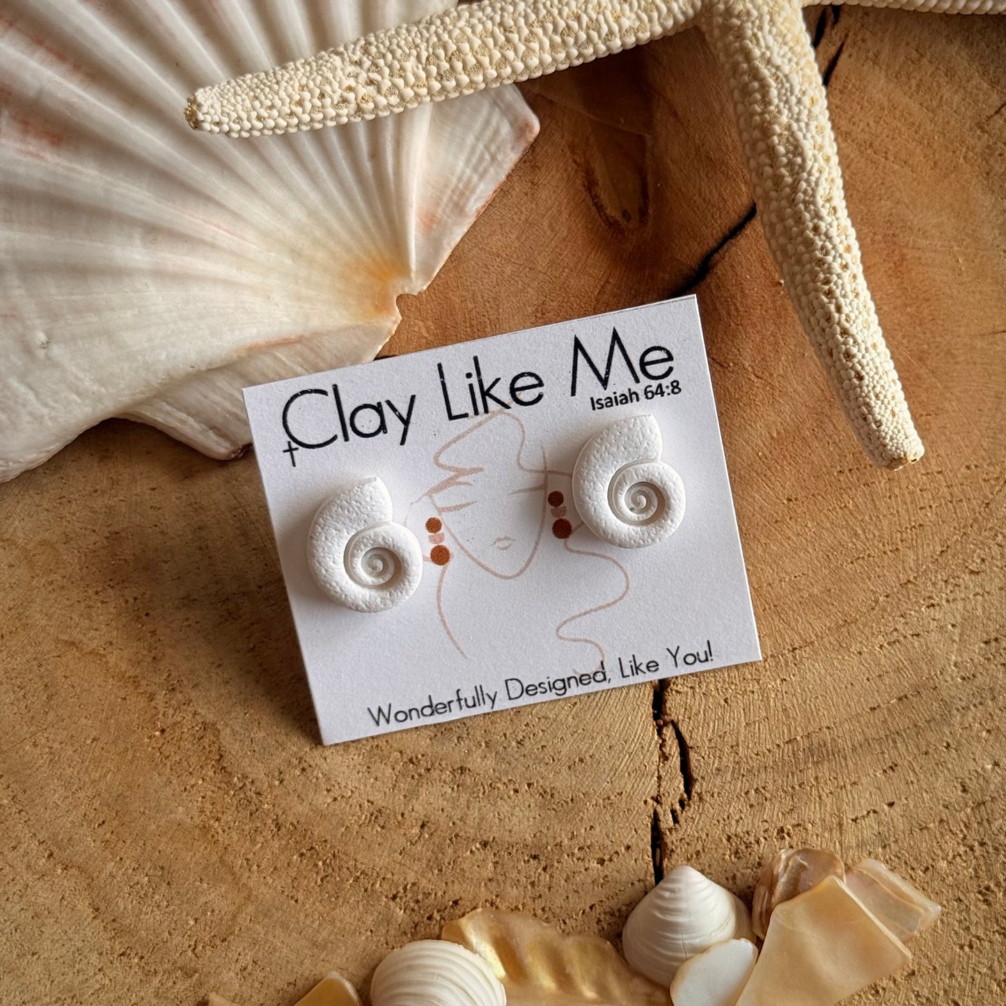 Seashell Studs