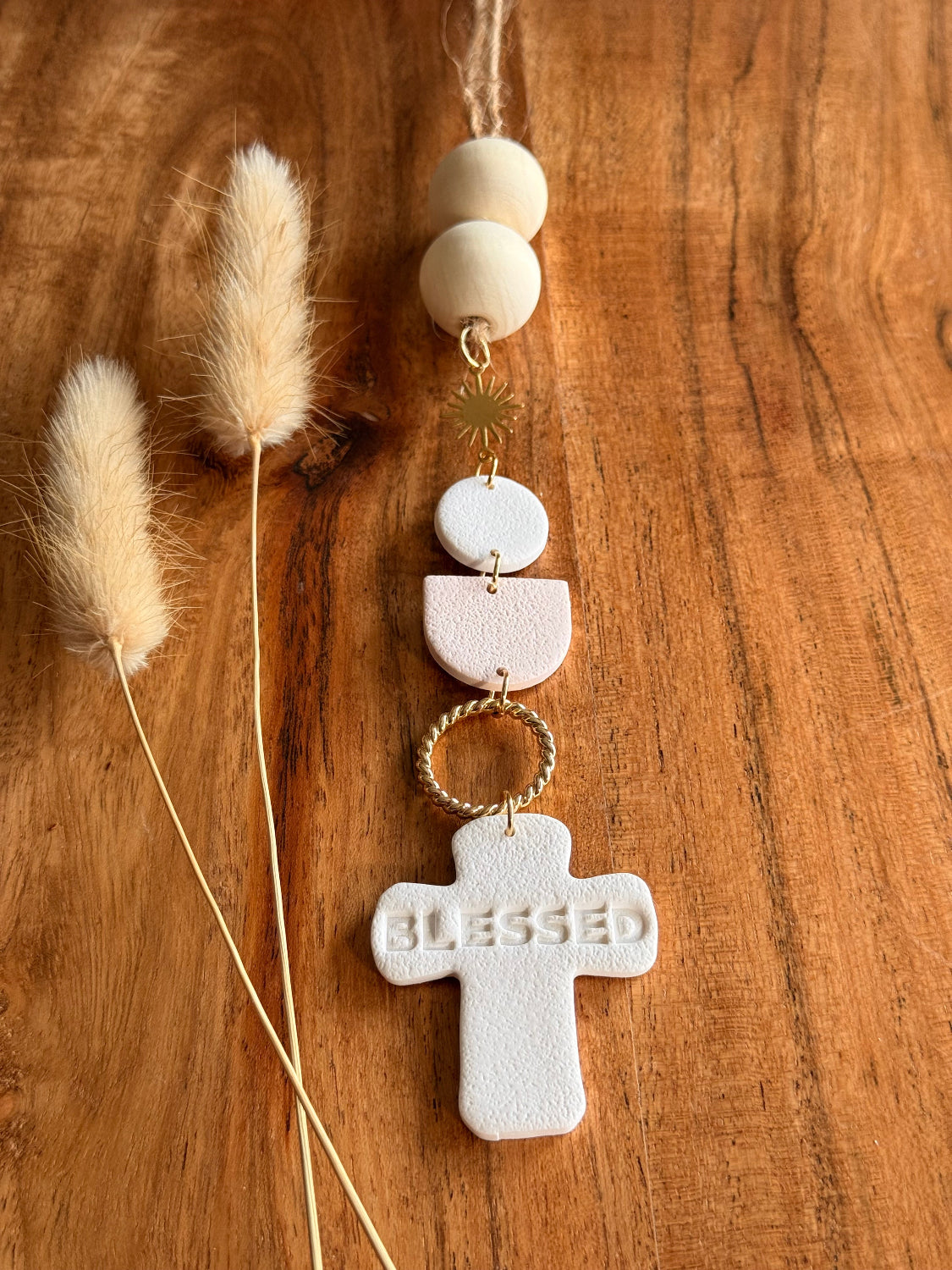 "Blessed" Car Charm