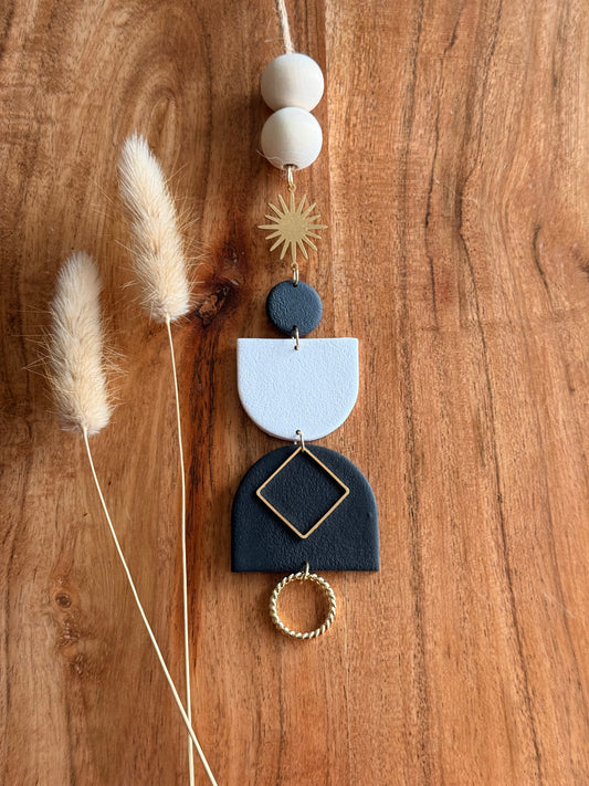Black Boho Car Charm
