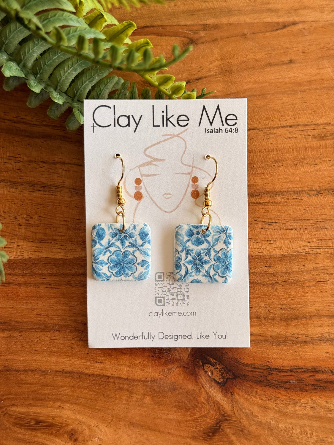 Mini Square Blue Florals