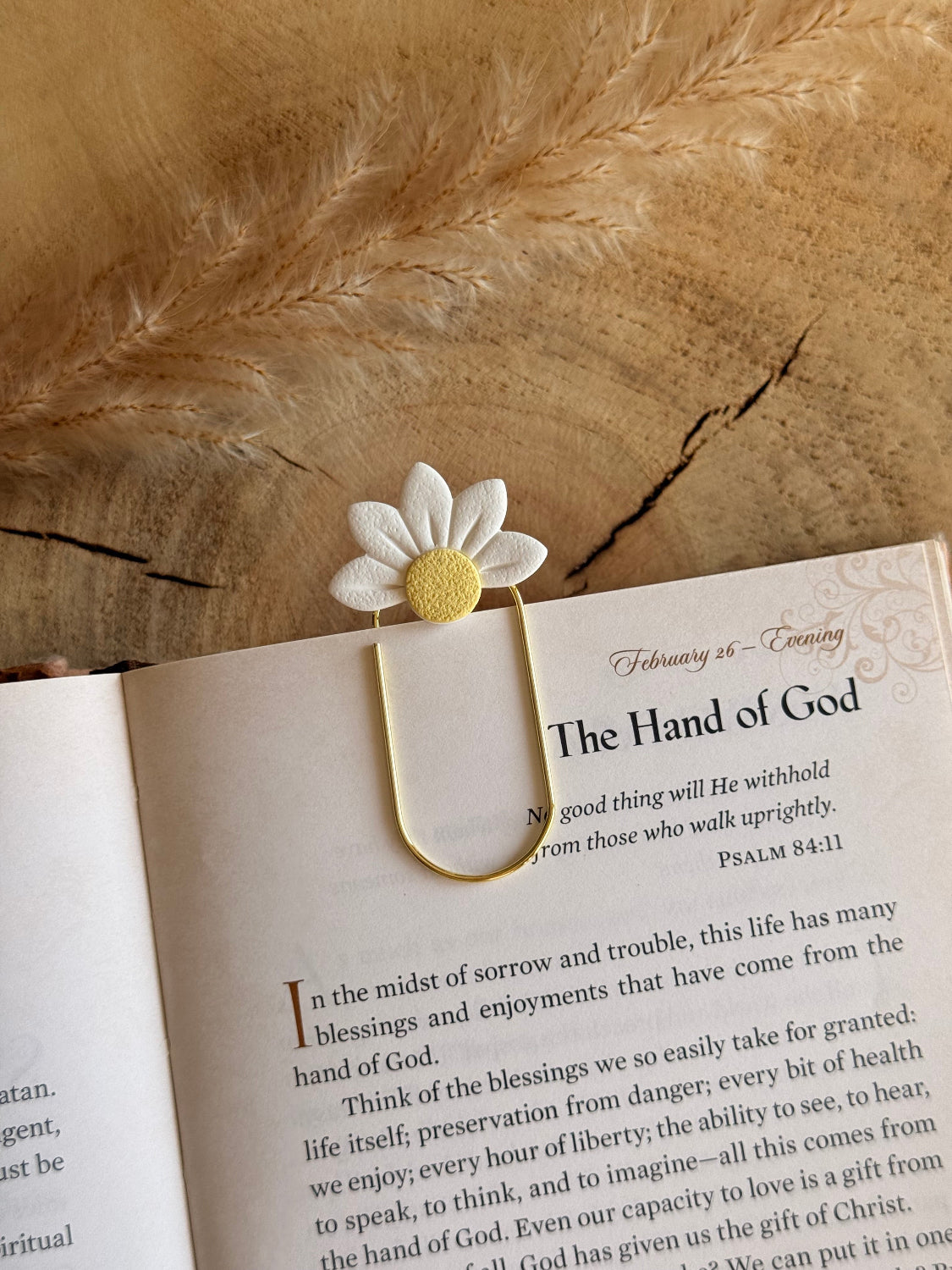 Half Flower Paperclip Bookmark