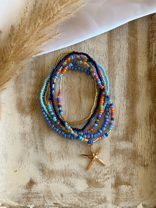 Blue Anklet Set