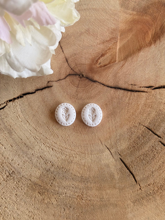 White Flower Studs