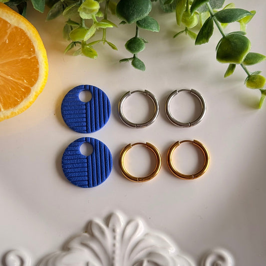 Blue Heirloom Hoops