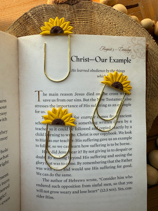 Sunflower Paperclip Bookmark