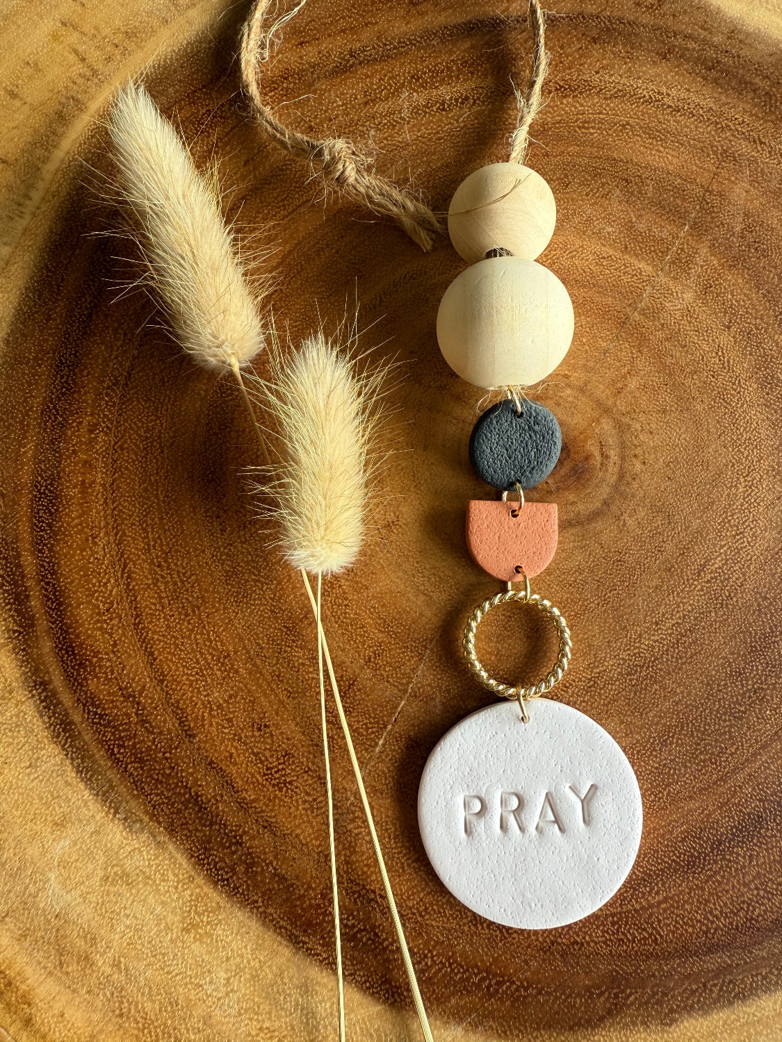 "Pray" Car Charm